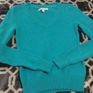 Old Navy dark aqua V-neck sweater