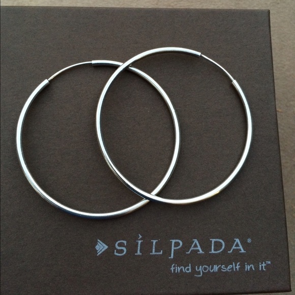 Silpada "retired" sterling silver hoop earrings