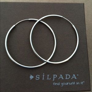 Silpada "retired" sterling silver hoop earrings