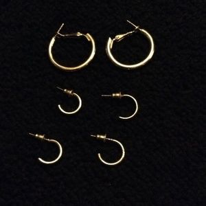 Hoop earrings (3 pairs)