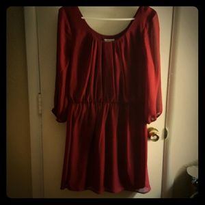 Burgundy dress