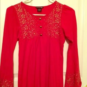 3 for 10💋 Youth red holiday top Sz 14