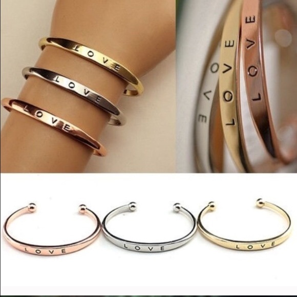 Gold LOVE bangle
