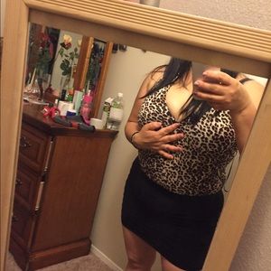 halter cheetah bodysuit