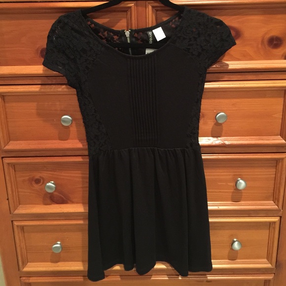 Lace top mini dress