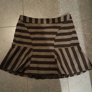 Gray and black skirt