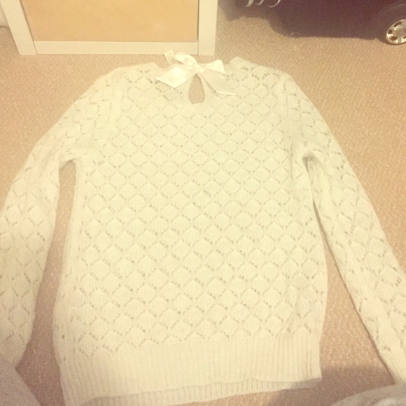 Cream woven sweater