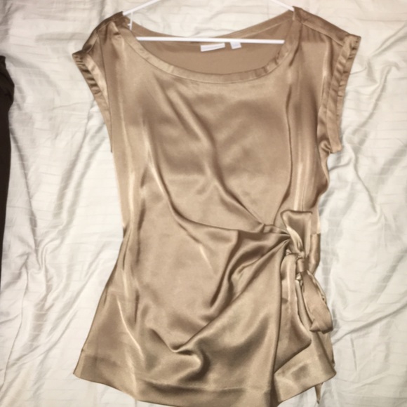 Champagne silky blouse