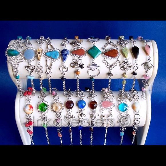 10 Peruvian Murano glass bracelets