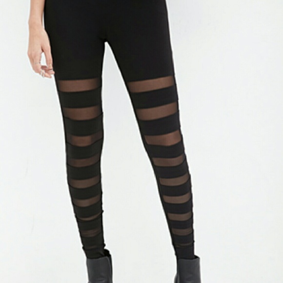 Forever 21 Mesh paneled leggings