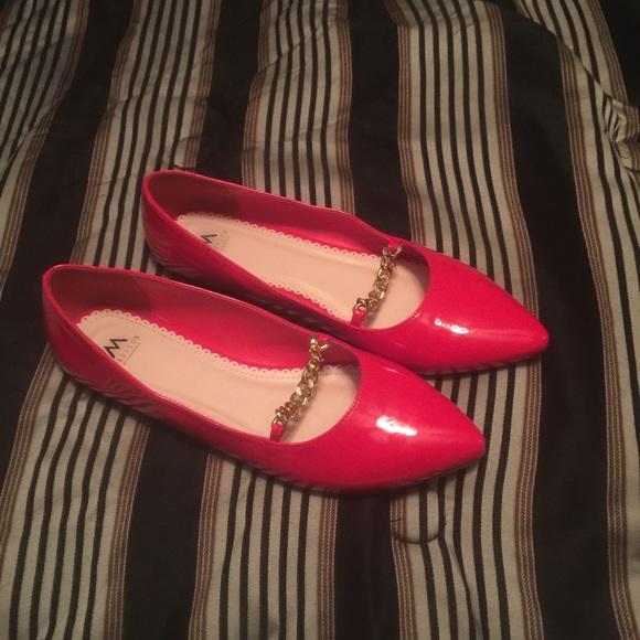 Shiny Red Classy Flats