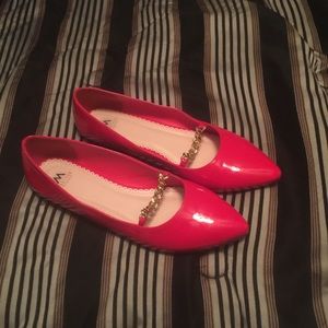 Shiny Red Classy Flats