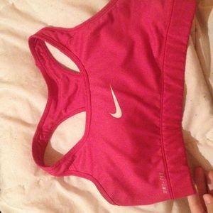 Pink Nike dri-fit sports bra