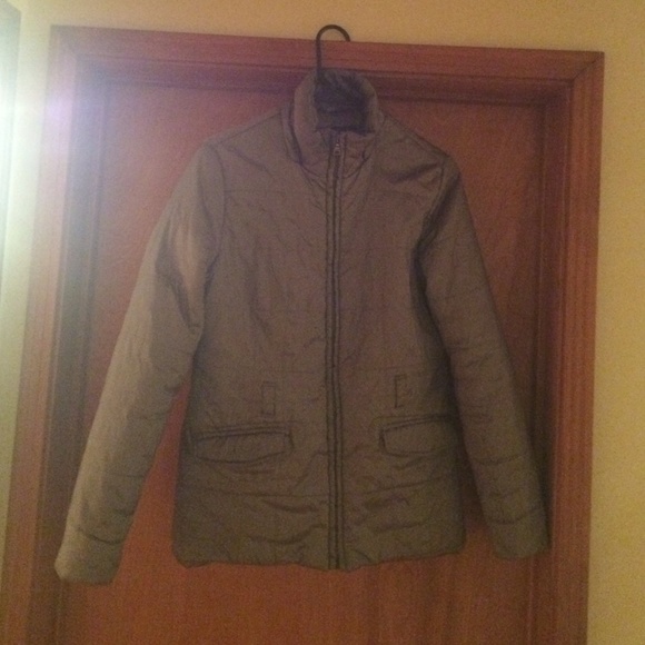 New York & Company silver puffer jacket size small