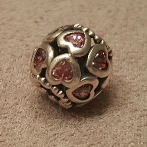 Pandora pink heart charm