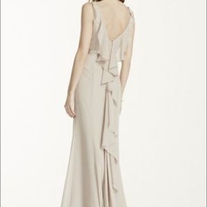 Sleeveless Chiffon Dress with Ruffled Back Detail