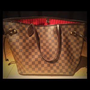 AUTHENTIC Louis Vuitton Neverfull MM Damier Ebene