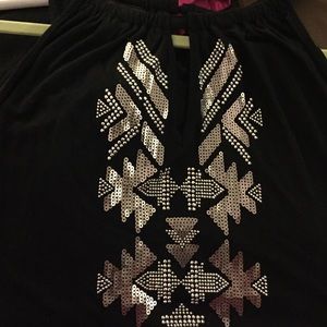 INC Aztec Pattern Sleeveless Top