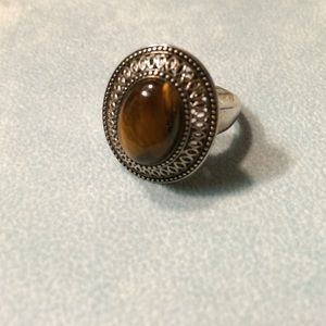 Tiger's Eye Sterling Silver Ring