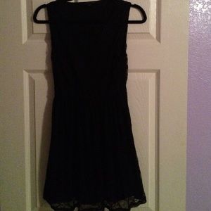 Black skater lace dress