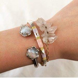 KENDRA SCOTT ARDEN CUFF - IRI.SLATE/SILVER