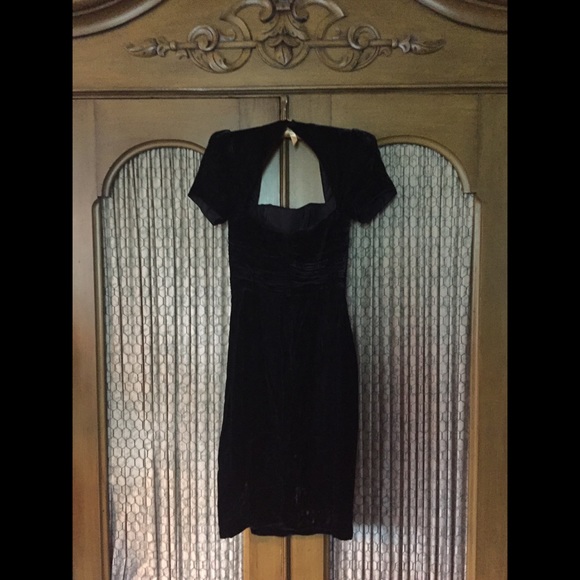 Black 40's French Cocktail Dress - Picture 3 of 4