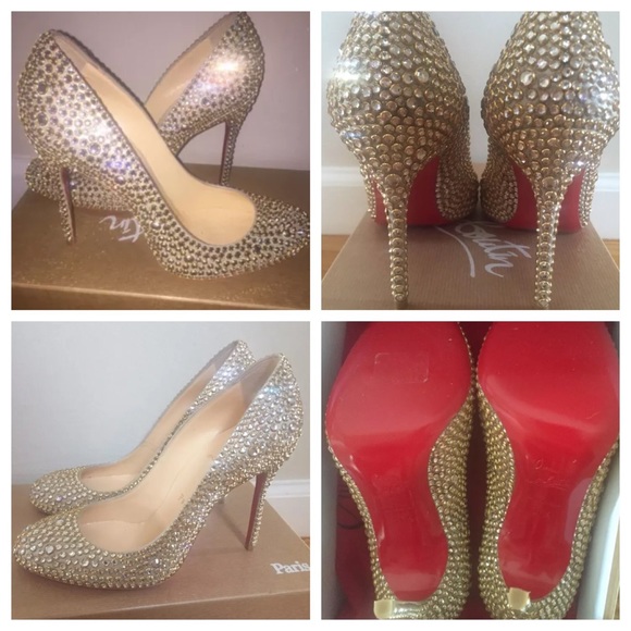 AUTHENTIC CHRISTIAN LOUBOUTIN FIFI STRASS 37.5