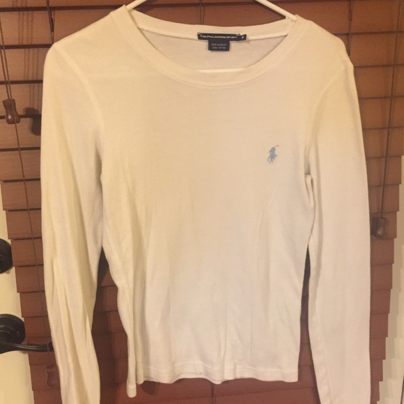 White women's polo longsleeve