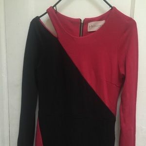 Philosophy black and red bodycon dress