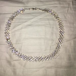 Rhinestone collar necklace