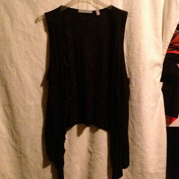Black and white sleeveless cover-up