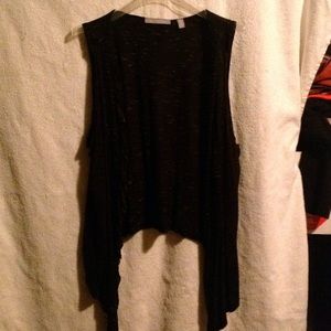 Black and white sleeveless cover-up