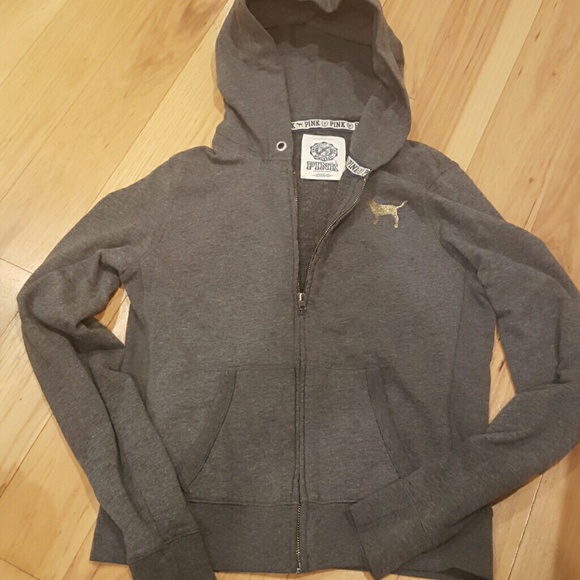 Victoria's Secret Jackets & Blazers - Victorias Secret Pink University grey hoodie