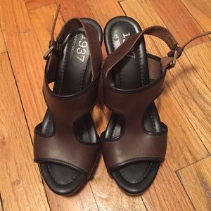 Madewell Wooden Heeled Sandal size 7