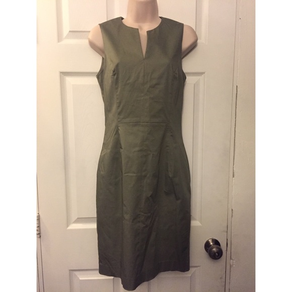 H&M olive pencil dress