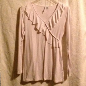 White longsleeve maternity shirt