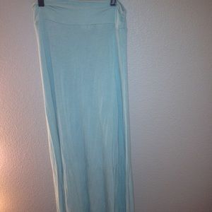 Mint green maxi skirt
