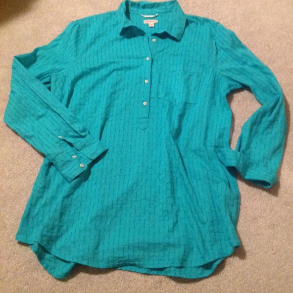 Merona Favorite Popover Teal Shirt