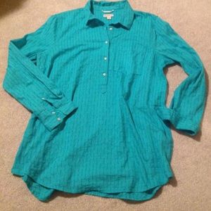 Merona Favorite Popover Teal Shirt