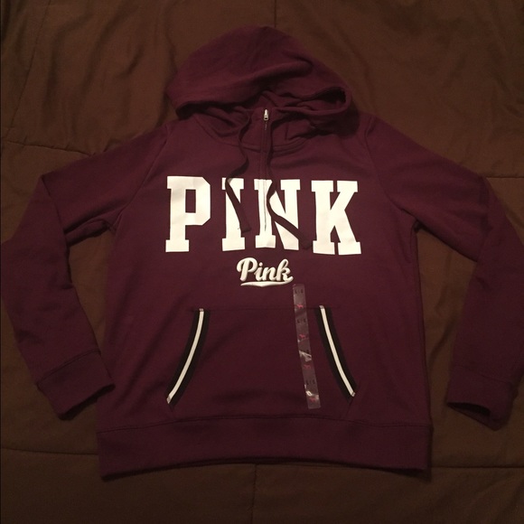 Vs pink maroon half zip