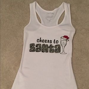 Christmas racerback tank size XS Cheers to Santa