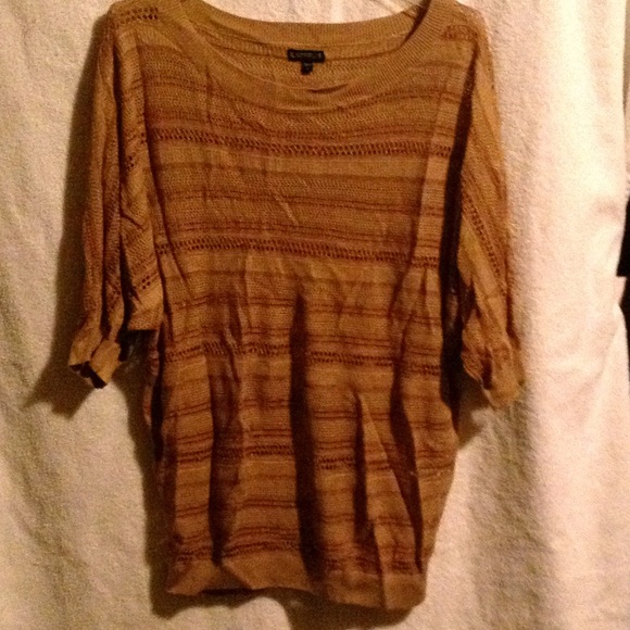 Tan cable knit sweater