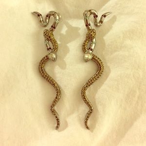 Gorgeous Swarovski snake earrings - never worn!