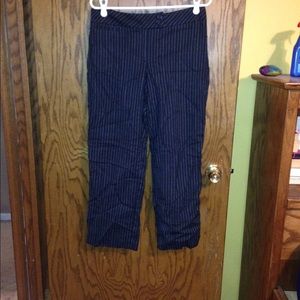 Ann Taylor Loft dress pants pinstripe gray size 8P
