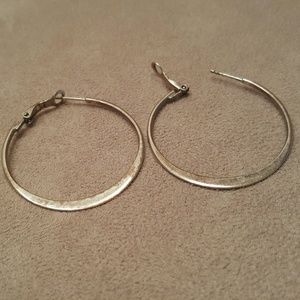 Silver hoop earrings