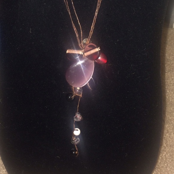Beautiful purple beaded necklace