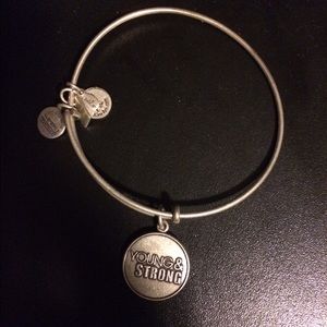 Alex and Ani bracelet with young & strong charm