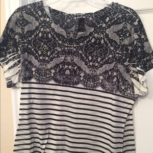 Seven7 Short Sleeved Tee with Embellishments