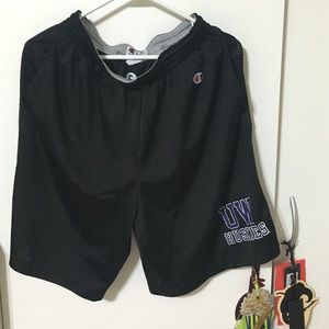 UW Champion Jersey Basketball Shorts
