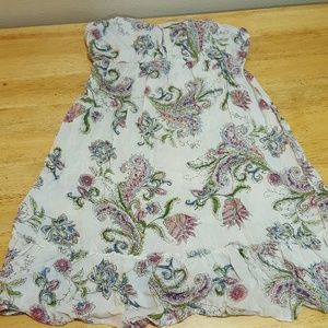 Strapless paisley sundress